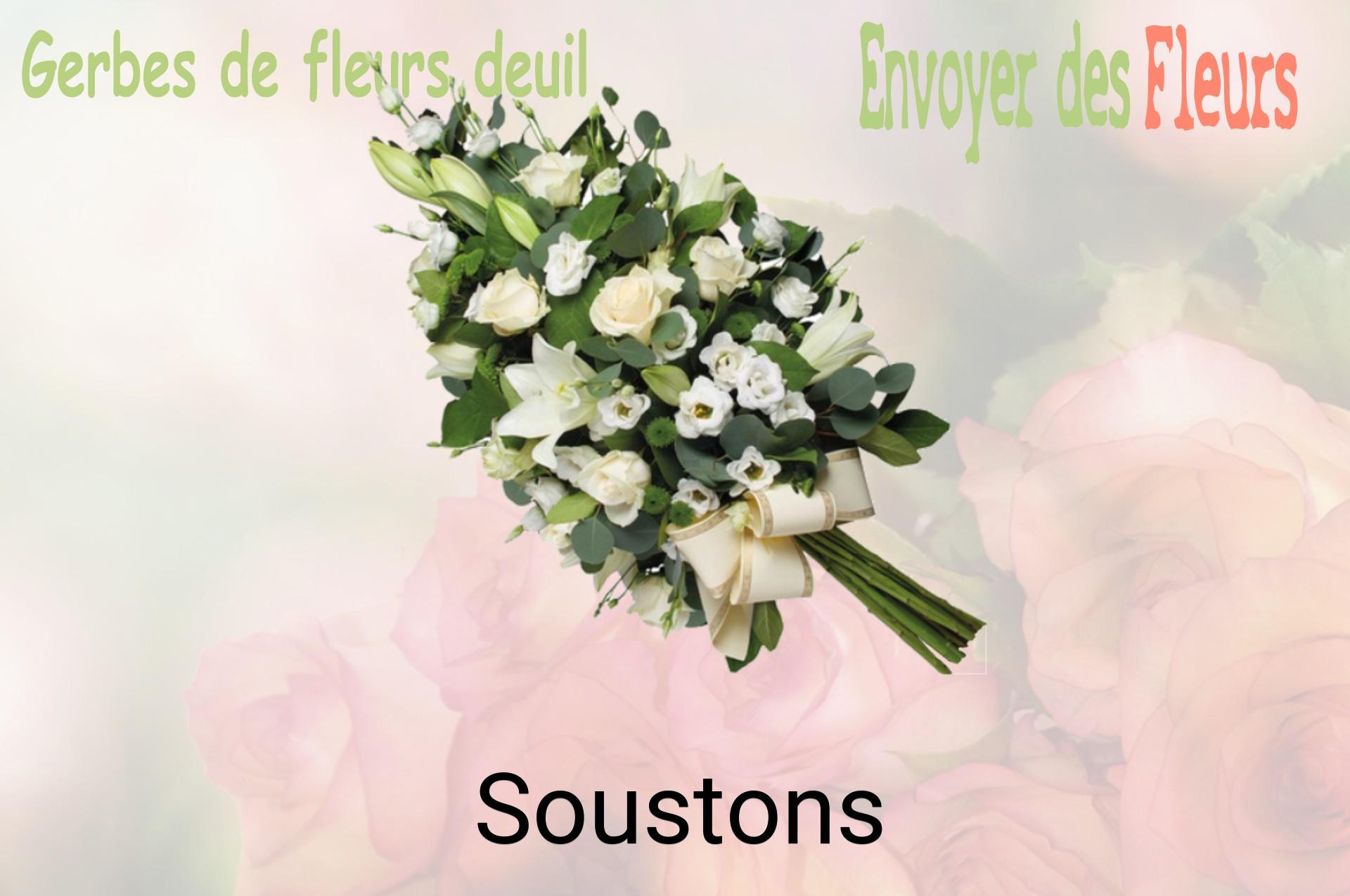 Gerbe de fleurs de deuil livrée à Soustons